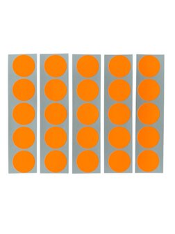 25 mat licht oranje stickers sluitstickers 25 mm