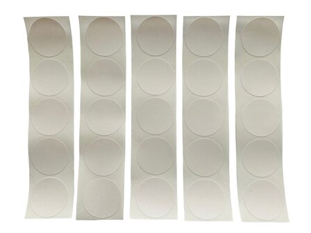 25 Wit Parelmoer stickers 35 mm
