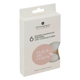 3560232652813 Atmosphera Createur d&#039;Interieur Fleur de Coton Katoen Bloesem Katoenbloesem geur waxine lichtjes in doosje