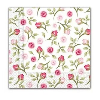 Decorata Roosjes Roses Romantic Roses Servetten 33x33 cm