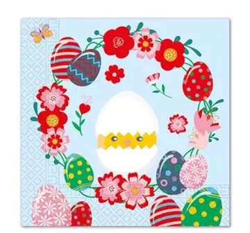 Decorata Pasen Kuiken Easter Funny Servetten 33x33 cm