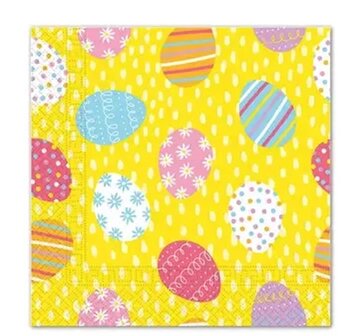 Decorata Pasen Eieren Easter Multicolor Eggs Servetten 33x33 cm