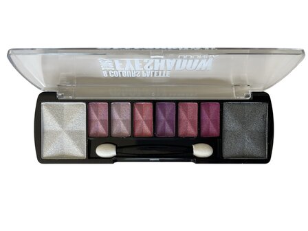 DDonna - Oogschaduw Palette - Space Rosa - 8 kleuren: wit / roze / paars / zwart