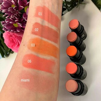 Glam of Sweden Blush Stick Nummer 06 Miami Op Model