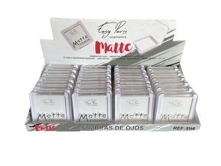 Easy Paris Cosmetics Matte Oogschaduw Eyeshadow White Wit Display
