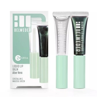 Belweder Vloeibare Lippenbalsem Liquid Lip Balm Aloe Vera Cristallin and Magical Green