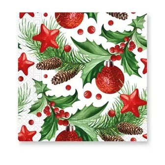 Decorata Kerstmis Denneappel Pinecones Christmas Servetten 33x33 cm