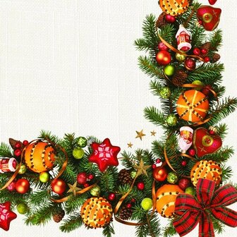 Daisy Kerst Servetten Guirlande