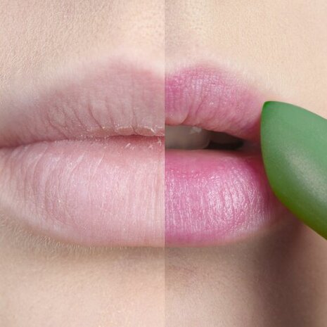Belweder Kameleon Green Phytosterols Revitalizing Lip Balm 2 stuks op lippen