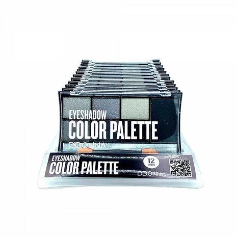 DDonna - Color Palette Oogschaduw - Planet Gris - Grijs/Zilver/Zwart voorkant