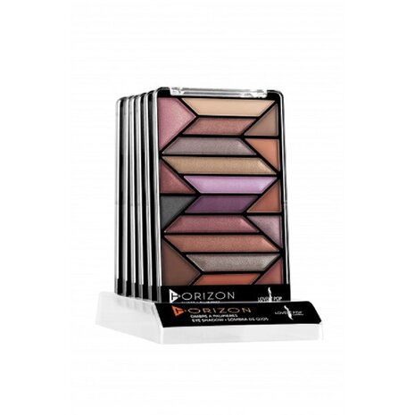 Lovely Pop Cosmetics - Oogschaduw Palette Horizon Terra Shine - 19 stijlvolle, matte en shimmer tinten zijkant