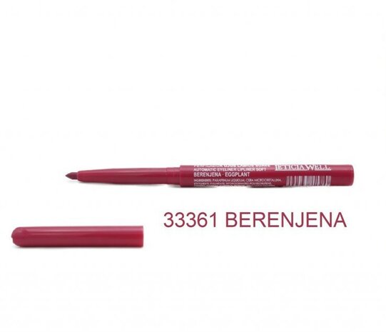 Leticia Well - Roze Rood/Eggplant lippotlood en oogpotlood draaibaar zacht / Automatic Eyeliner Lipliner Soft - Nummer 33361 - 