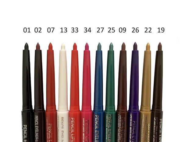 Easy Paris - Helder Rood lippotlood, draaibaar / Automatic Pencil Lipliner - Waterproof - Nummer 33 Rojo Vivo - 1 Stuks - Met n