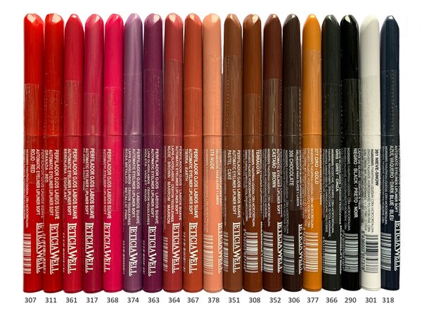 Leticia Well - Dark Blue/Jeans Blauw oogpotlood en lippotlood draaibaar zacht / Automatic Eyeliner Lipliner Soft - Nummer 33318