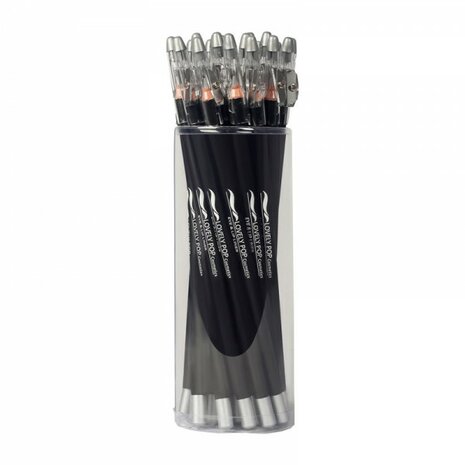 Lovely Pop Cosmetics - Extra lang oogpotlood en lippotlood met puntenslijper - Zilver / Eye & Lip Liner - Silver-Argent - n