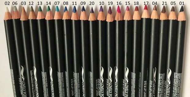 Lovely Pop Cosmetics - Extra lang oogpotlood en lippotlood met puntenslijper - Zilver / Eye & Lip Liner - Silver-Argent - n