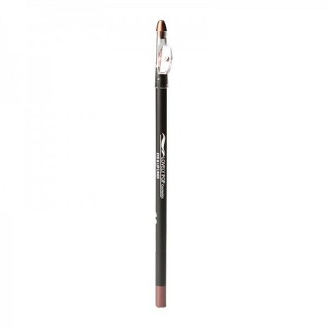 Lovely Pop Cosmetics - Extra lang oogpotlood en lippotlood met puntenslijper - Chocolade-Bruin / Eye & Lip Liner - Chocolat