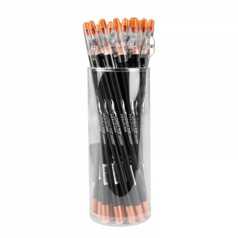 Lovely Pop Cosmetics - Extra lang oogpotlood en lippotlood met puntenslijper - Koper-Goud / Eye & Lip Liner - Copper-Cuivre