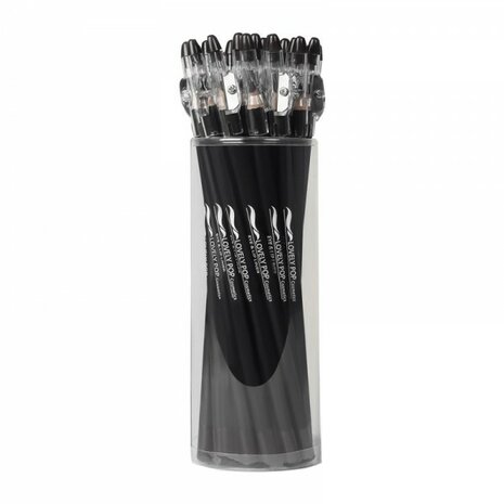 Lovely Pop Cosmetics - Extra lang oogpotlood en lippotlood met puntenslijper - Zwart / Eye & Lip Liner - Black-Noir - numme