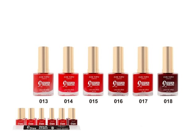 Easy Paris Cosmetics - Nagellak - Cyclaam - Warm Donker Roze - 1 flesje met 13 ml inhoud - Nummer 018 - Display