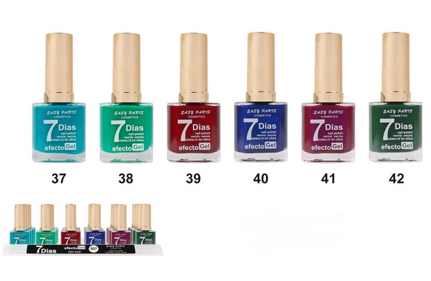 Easy Paris Cosmetics - Nagellak - Warm Rood - 1 flesje met 13 ml inhoud - Nummer 039 - Display