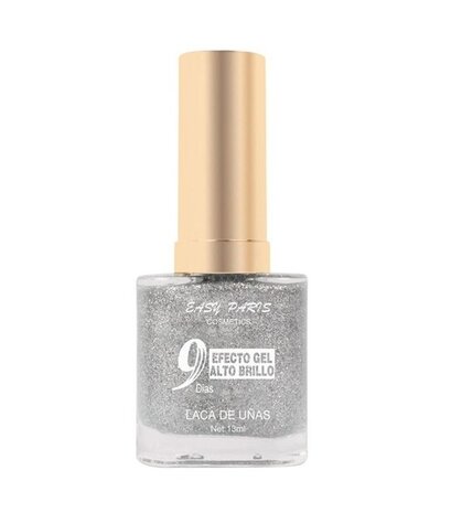 Easy Paris - Nagellak - Transparant met zilver mini glitters - 1 flesje met 13 ml inhoud - Nummer 055