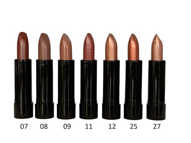 Cliché - Lipstick / Lippenstift - Goud / Bruin / Warm Nude Parelmoer Metallic - Nummer 27 - 1 Stuks - Kleuren 2