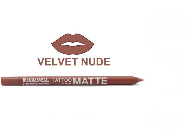 Leticia Well - Matte Tattoo Lippotlood / Lipliner - Beige / Velvet Nude - Nummer 11658 - 1 stuks