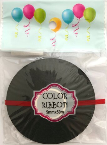 Color Ribbon Zwart 1
