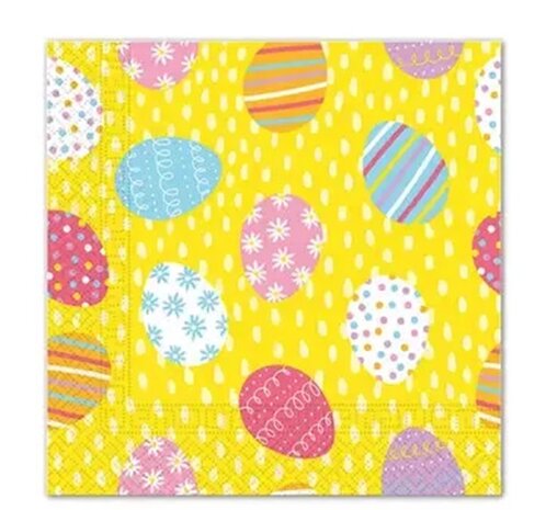Decorata Pasen Eieren Easter Multicolor Eggs Servetten 33x33 cm