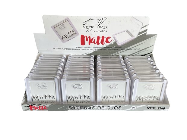 Easy Paris Cosmetics Matte Oogschaduw Eyeshadow White Wit Display