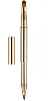 Uitschuifbaar, Intrekbaar Lippenseel en Penseel met dop / Automatic Retractable Lip Brush - Goud Glans - 1 stuks