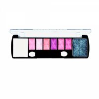 D'Donna - Oogschaduw Palette - Space Rosa - Met lange applicator - 8 kleuren: wit / roze / paars / zwart - 1 doosje met 10 gram inhoud