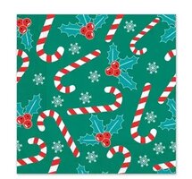 40 Kerstmis Kerst Servetten - Candy Cane - Zuurstok - Hulst - Sneeuwvlok - Besje - Groen - Wit - Rood - 33 x 33 cm - 3-Laags - Decorata