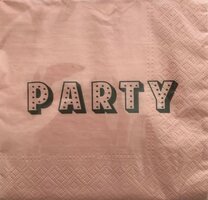 40 PARTY Servetten - Roze/Zwart - 33 x 33 cm.