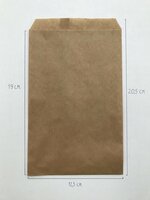 15 bruine papieren craft zakjes 12 x 19 centimeter