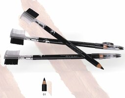 Easy Paris - Oogpotlood - Extra Waterproof - Zwart - Met puntenslijper, borsteltje en kammetje - 1 stuks