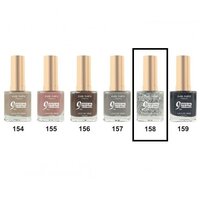 Easy Paris - Nagellak - Transparant met zilver/multi gekleurde stukjes - 1 flesje met 13 ml inhoud - Nummer 158