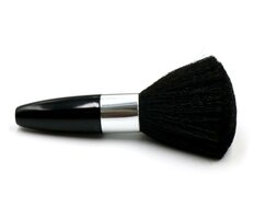 Poederkwast - Foundation Kwast - Powder Brush - Synthetisch haar - Zwart - Zilver - 11 cm. lang
