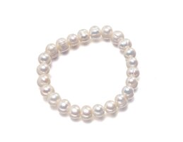 Armband - Zoetwater Parel Potato 8-9 mm - 18 cm - Elastisch