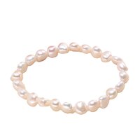 Armband - Zoetwater Parel Barok 5-6 mm - 18 cm - Elastisch