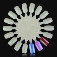 Nagelwiel - Nagellak kleuren waaier - Nagellak display palet - Wit - 1 Wiel met 18 kunstnagels
