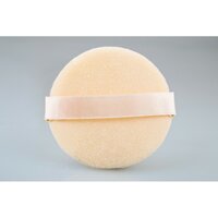 Lovely Pop Accessories - Katoenen spons met satijn bandje / Fluwelen poederdons - Rond - 7 cm x 9 mm - 1 stuks
