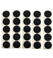 25 Middel Mat Zwarte Ronde Stickers Sluitstickers - Beschrijfbaar - Doorsnede 3 cm