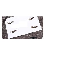 40 Halloween Stickers - Vleermuis - Laser - Glitter - 3 cm - Zwart