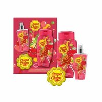Chupa Chups - Geschenkset - Cheeky Cherry - Bath/Shower Gel 300 ML - Body Mist 100 ML - Spons