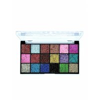 D'Donna - Glitter Oogschaduw - Glitter Palette - Pressed Glitter - 18 Tinten Goud - Roze - Zilver - Blauw - Groen - Paars - Bruin - Rood - Zwart - 1 Doos 14,5 x 8 cm