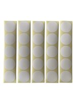 25 Grote Glans Wit Ronde Stickers - Sluitstickers - Sluitzegel - Etiket - Beschrijfbaar - Doorsnede 3,5 cm - 35 mm