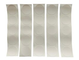 25 Grote Parelmoer Wit Ronde Stickers Sluitstickers - Beschrijfbaar - Doorsnede 3,5 cm