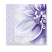 40 Dahlia (Bloem) Servetten - Purple Dahlia - Paars - Lila - Wit - 33 x 33 cm - 3-Laags - Decorata